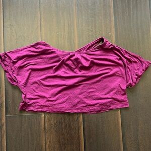 Karma Magenta Cropped Yoga Top, size M